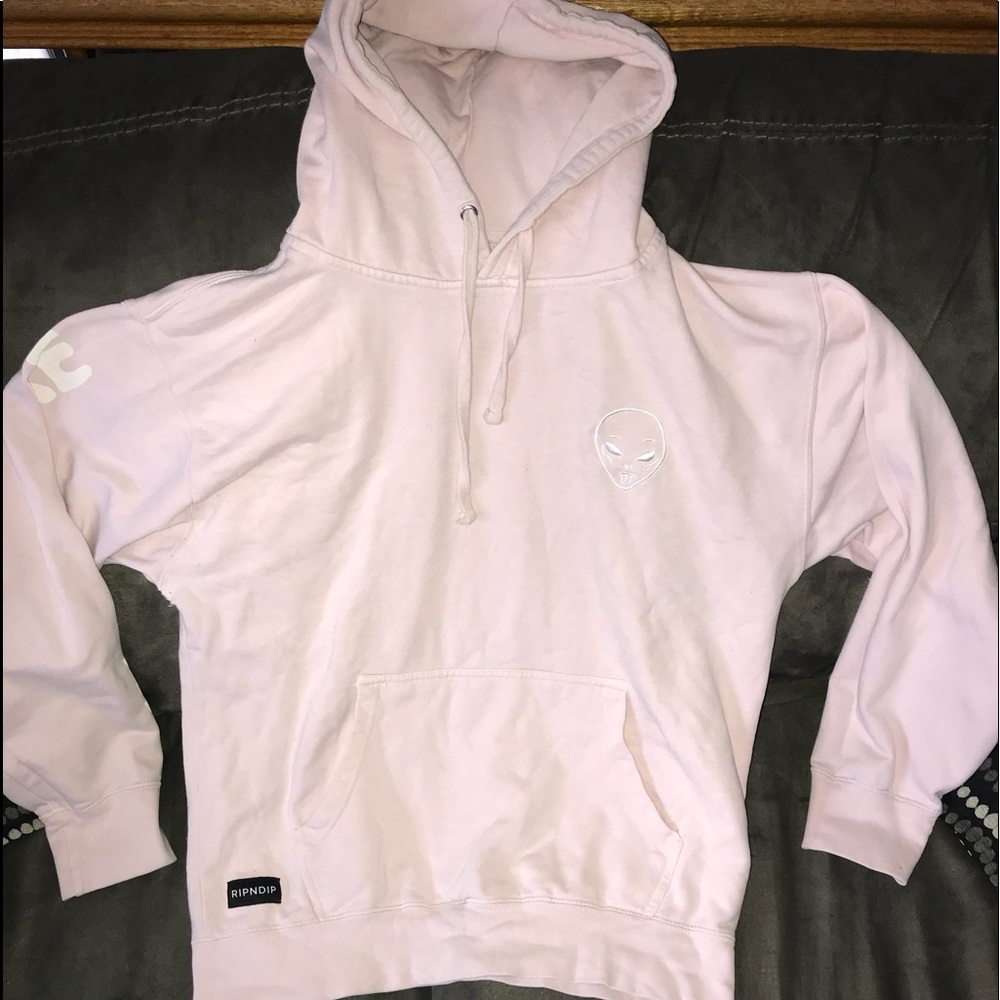 RIPNDIP PINK “WE OUT HERE” ALIEN SWEATSHIRT